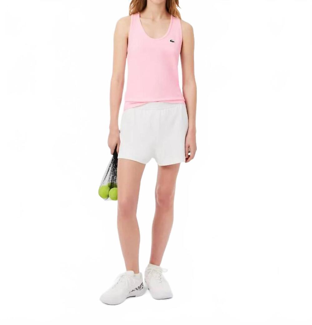 NEW LACOSTE sport slim fit tank top in light pink